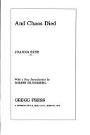 And Chaos Died cover