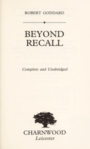 Beyond Recall cover