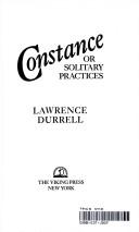 Constance or Solitary Practices cover