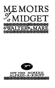 Memoirs of a Midget cover