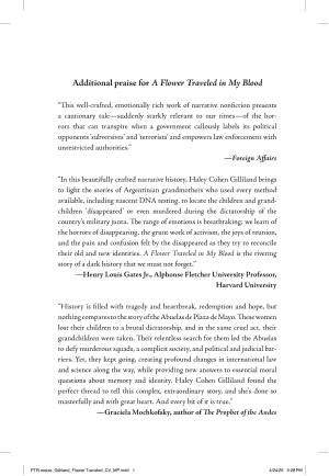 A Flower Traveled in My Blood: The Incredible True Story of the Grandmothers Who Fought to Find a Stolen Generation of Children cover