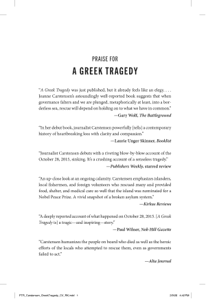 A Greek Tragedy: One Day, a Deadly Shipwreck, and the Human Cost of the Refugee Crisis cover