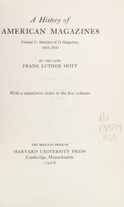 A History of American Magazines cover