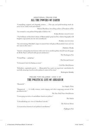 All the Powers of Earth: The Political Life of Abraham Lincoln, 1856-1860 cover