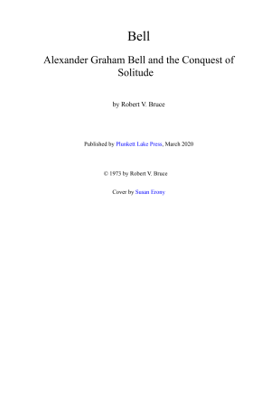 Bell: Alexander Graham Bell and The Conquest of Solitude cover