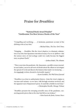 Breathless: The Scientific Race To Defeat a Deadly Virus cover