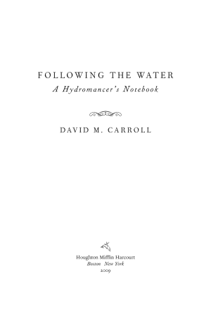 Following the Water: A Hydromancer's Notebook cover