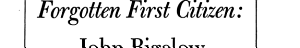 Forgotten First Citizen: John Bigelow cover