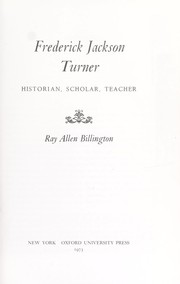 Frederick Jackson Turner: Historian, Scholar, Teacher cover