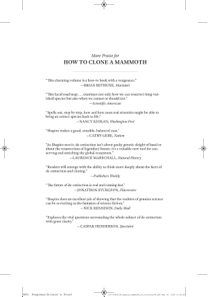 How to Clone a Mammoth: The Science of De-Extinction cover