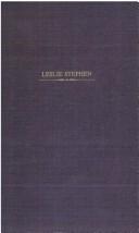 Leslie Stephen cover