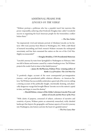 Lincoln on the Verge: Thirteen Days to Washington cover