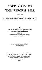 Lord Grey of the Reform Bill cover