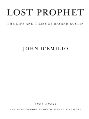 Lost Prophet: The Life and Times of Bayard Rustin cover