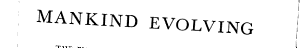 Mankind Evolving cover
