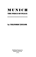 Munich: The Price of Peace cover