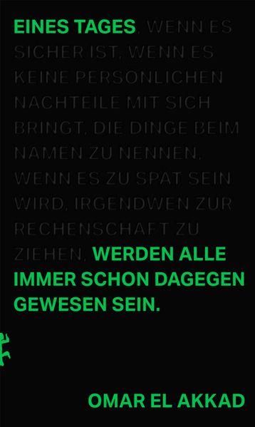 Eines Tages werden alle immer schon dagegen gewesen sein cover