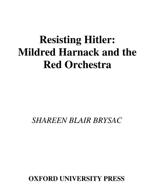 Resisting Hitler: Mildred Harnack and the Red Orchestra cover