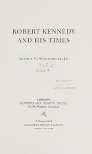 Robert Kennedy and His Times cover