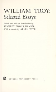 Selected Essays cover