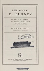 The Great Dr. Burney cover