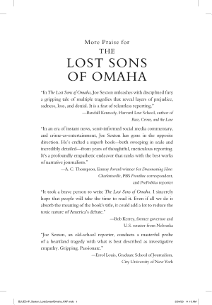 The Lost Sons of Omaha: Two Young Men in an American Tragedy cover