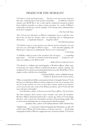 The Moralist: Woodrow Wilson and the World He Made cover