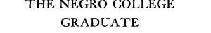 The Negro College Graduate cover