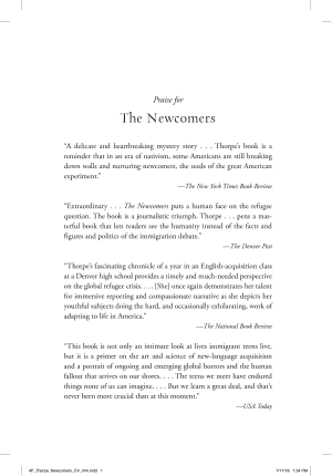 The Newcomers: Finding Refuge, Friendship, and Hope in an American Classroom cover