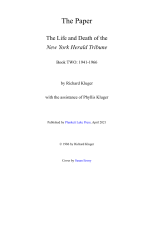 The Paper: The Life and Times of the New York Herald Tribune cover