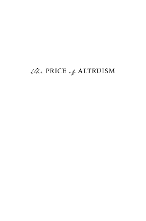The Price of Altruism: George Price and the Search for the Origins of Kindness cover
