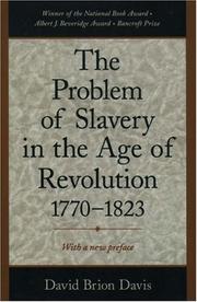 The Problem of Slavery in the Age of Revolution, 1770–1823 cover