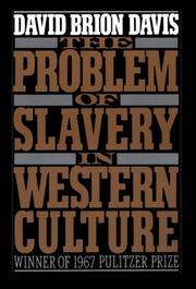 The Problem of Slavery in Western Culture cover