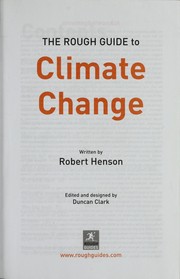 The Rough Guide to Climate Change cover