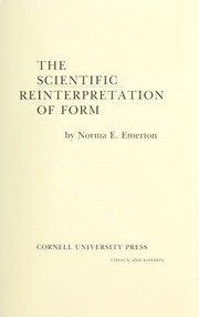 The Scientific Reinterpretation of Form cover