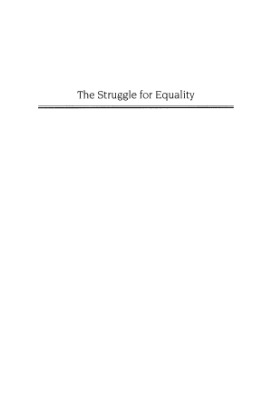 The Struggle for Equality: Abolitionists and the Negro in the Civil War and Reconstruction cover