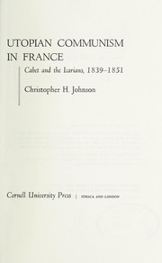 Utopian Communism in France cover