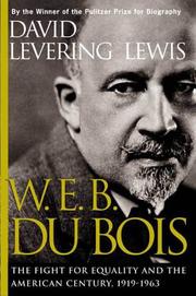 W. E. B. Du Bois: The Fight for Equality and the American Century, 1919–1963 cover