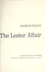 The Lester Affair cover
