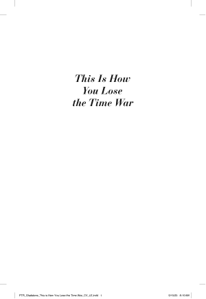 This is How You Lose the Time War cover